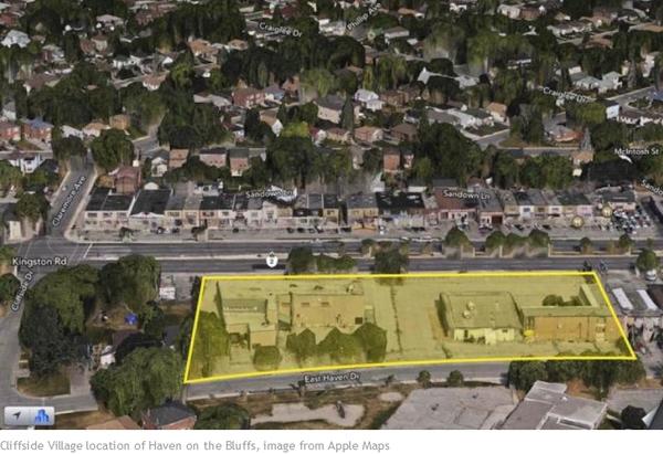 Cliffside Village location of Haven on the Bluffs condos, Toronto by VHL